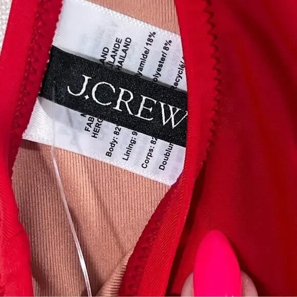 J Crew NWT Heritage Scoop Neck Bikini Top Red Sizes M & L - Picture 12 of 12
